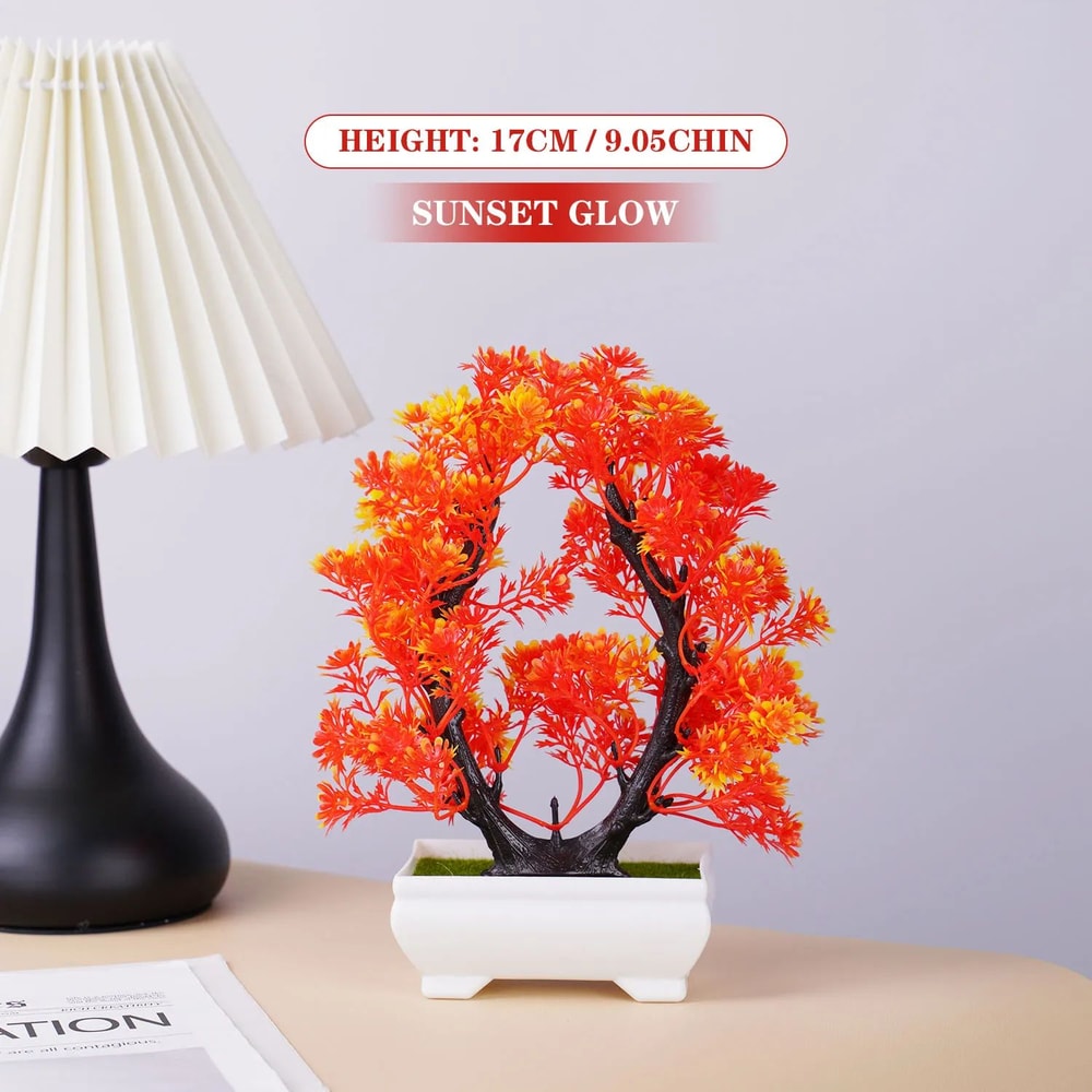 Artificial Potted Bonsai Plant Mini Fake Tree Decoration For Home Office Hotel Decor 12