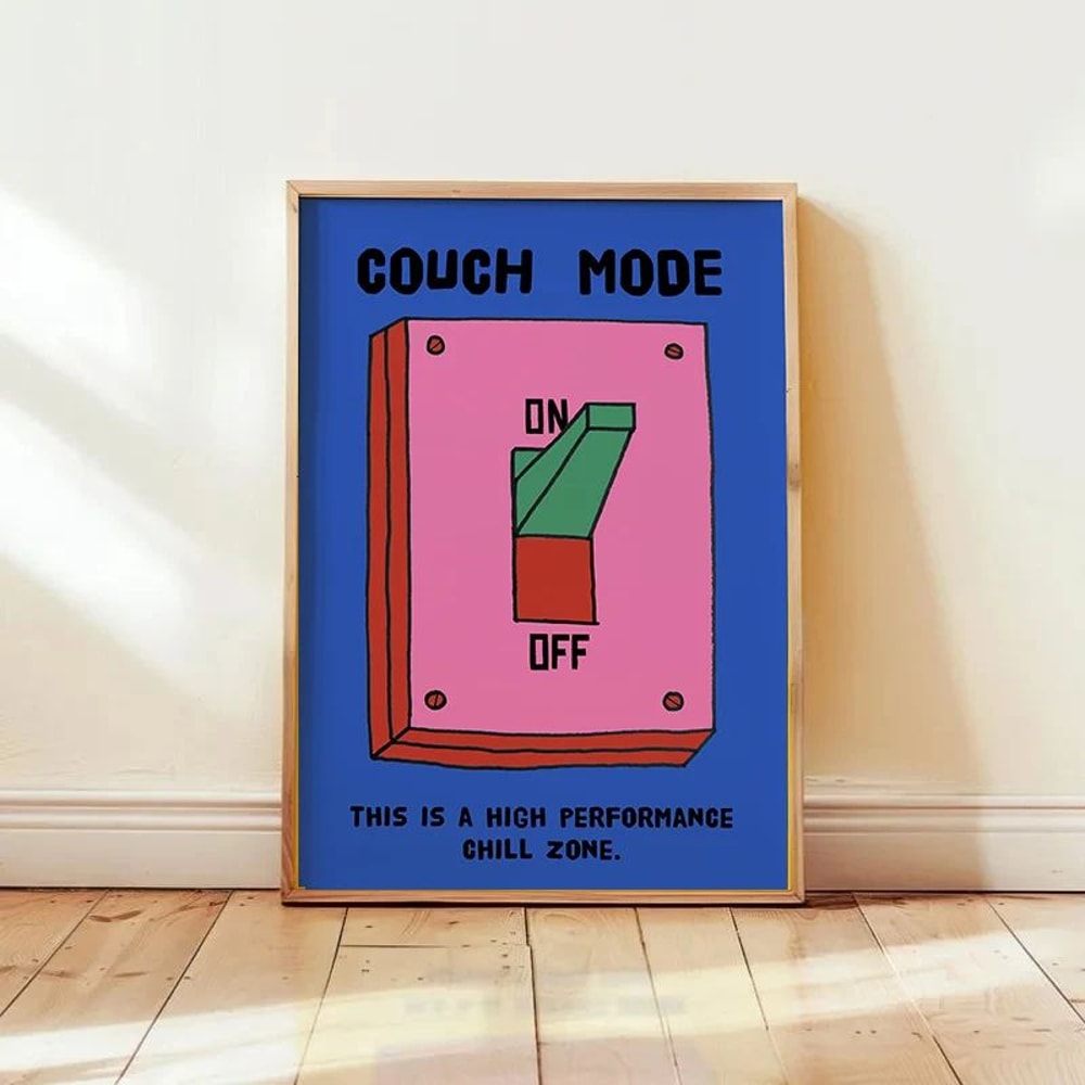 Cartoon Mental Health Inspirational Canvas Poster Colorful Retro Quote Wall Art For Home Office D 11