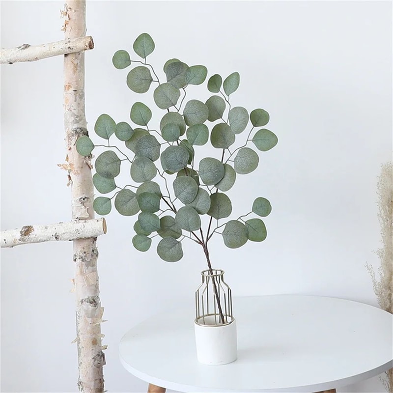 Artificial Eucalyptus Leaf Vine Faux Greenery Garland For Wedding Home DIY Decor 1