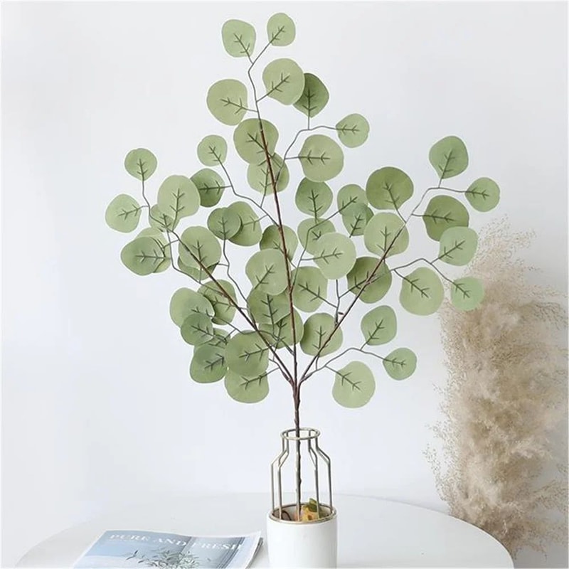 Artificial Eucalyptus Leaf Vine Faux Greenery Garland For Wedding Home DIY Decor 4