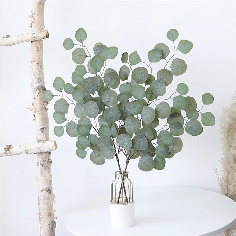 Artificial Eucalyptus Leaf Vine Faux Greenery Garland For Wedding Home DIY Decor 5
