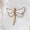 Golden Dragonfly Wall Decor Resin MirrorFinish Curly Tail Hanging Ornament For Home Decoration 3