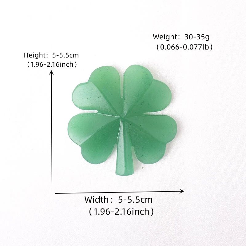 Natural Aventurine Four Leaf Clover Figurine Reiki Gemstone Ornament For Home Tabletop Decor 5