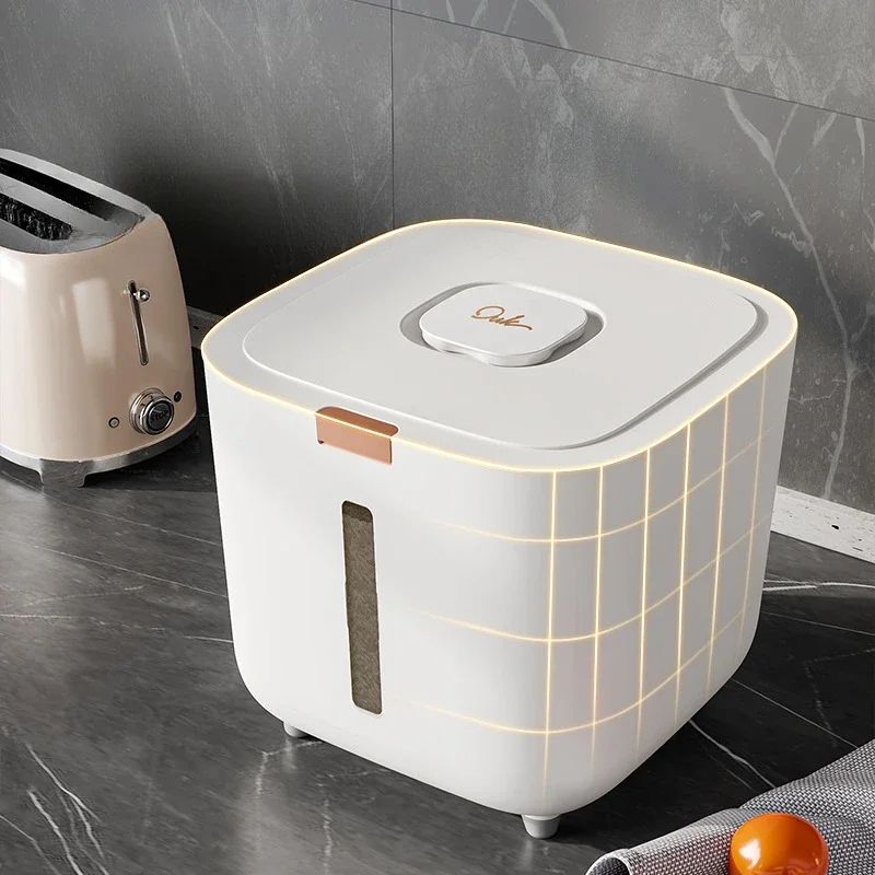 MoistureProof Rice Storage Bucket With Airtight Lid For 11 Lb22 Lb Grain Noodle Storage 5