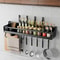 NoDrill Metal Kitchen Storage Shelf With Drainage Design Large Capacity Organizer 0