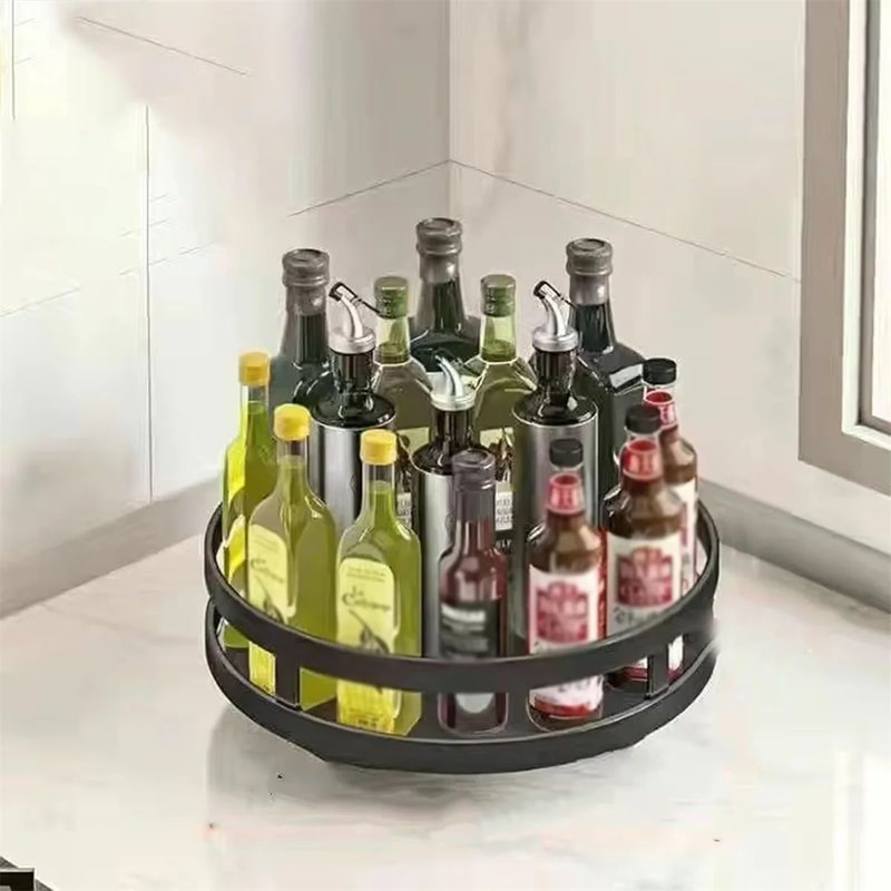 360 Rotating 3Tier Kitchen Spice Rack Organizer Turntable Storage Tray 6