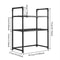 MultiPurpose Kitchen Storage Rack Adjustable Microwave Oven Countertop Organizer With Hooks 5