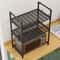 MultiPurpose Kitchen Storage Rack Adjustable Microwave Oven Countertop Organizer With Hooks 1