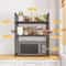 MultiPurpose Kitchen Storage Rack Adjustable Microwave Oven Countertop Organizer With Hooks 2