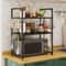 MultiPurpose Kitchen Storage Rack Adjustable Microwave Oven Countertop Organizer With Hooks 3