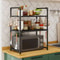 MultiPurpose Kitchen Storage Rack Adjustable Microwave Oven Countertop Organizer With Hooks 3
