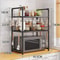 MultiPurpose Kitchen Storage Rack Adjustable Microwave Oven Countertop Organizer With Hooks 7