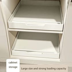 pull-out kitchen cabinet organizer sliding storage drawer rack with rails