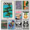 Japanese Okinawa Canvas Wall Art Poster MidCentury Bauhaus Snake Print 0