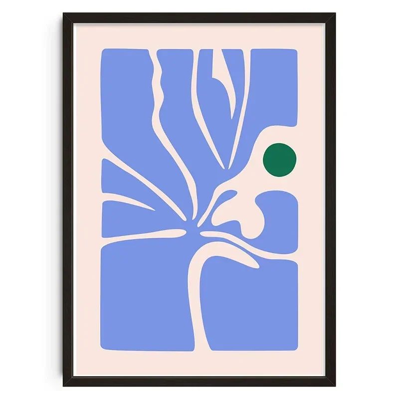 Japanese Okinawa Canvas Wall Art Poster MidCentury Bauhaus Snake Print 19