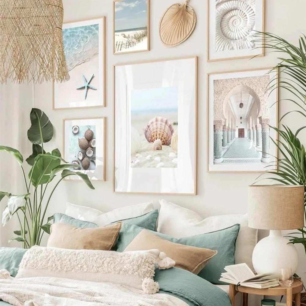 Tropical Ocean Beach Canvas Wall Art Print Aesthetic Summer Landscape Poster 5