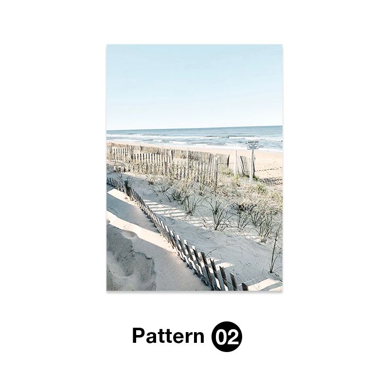 Tropical Ocean Beach Canvas Wall Art Print Aesthetic Summer Landscape Poster 7