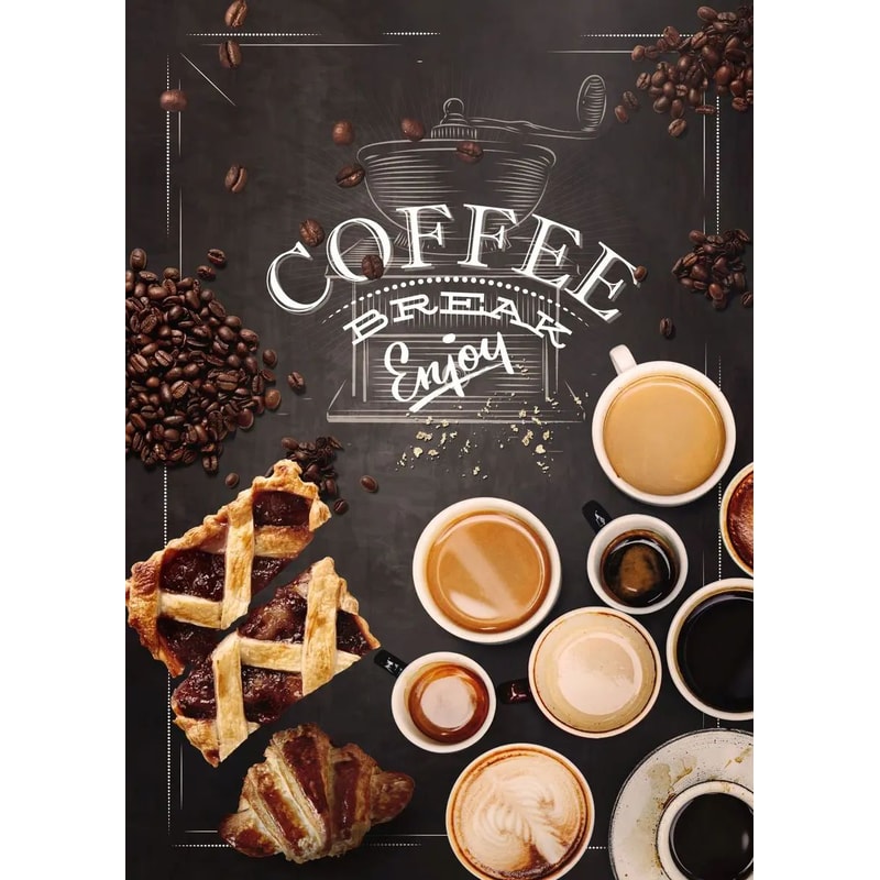 Nordic Coffee Cup Canvas Wall Art Print For Cafe Kitchen Restaurant Decor 9