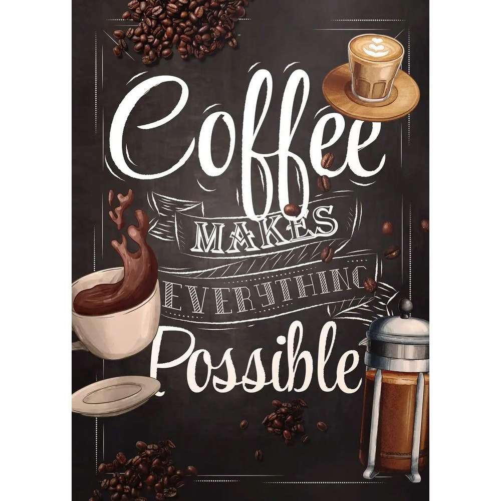 Nordic Coffee Cup Canvas Wall Art Print For Cafe Kitchen Restaurant Decor 10