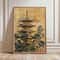 Japanese Crane Ukiyoe Canvas Wall Art Vintage Red Sun Oriental Poster 21