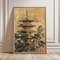 Japanese Crane Ukiyoe Canvas Wall Art Vintage Red Sun Oriental Poster 21