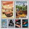 Retro Space Movie Poster Canvas Wall Art Galactic Planet Tatooine Print 0