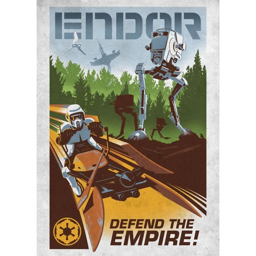 Retro Space Movie Poster Canvas Wall Art Galactic Planet Tatooine Print 10