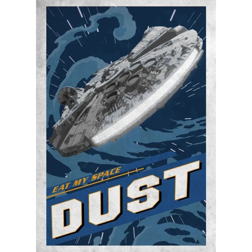 Retro Space Movie Poster Canvas Wall Art Galactic Planet Tatooine Print 15