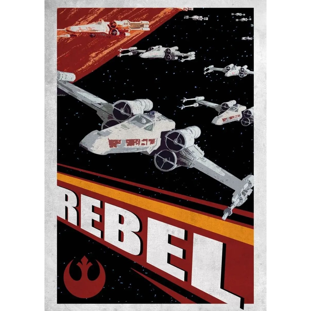 Retro Space Movie Poster Canvas Wall Art Galactic Planet Tatooine Print 16