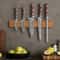 HEZHEN Acacia Wood Magnetic Knife Holder Wall Mounted Kitchen Knife Rack 0