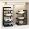 Adjustable Pot Rack Organizer Stainless Steel Under Sink Kitchen Storage Shelf 1