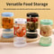 Glass Pickle Jar With Strainer Airtight Olive Storage Container Hourglass Design 0