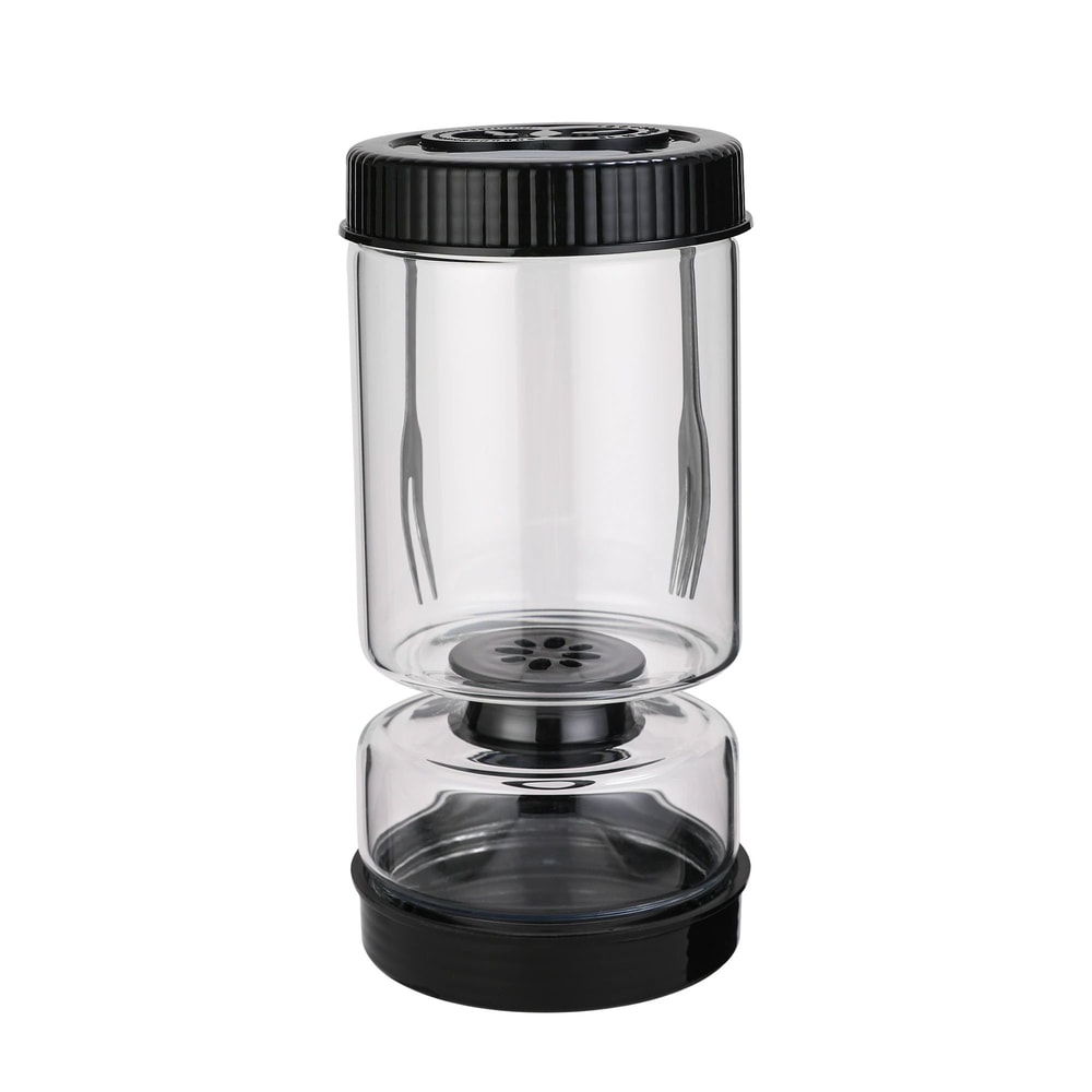 Glass Pickle Jar With Strainer Airtight Olive Storage Container Hourglass Design 6
