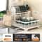 Stainless Steel Over Sink Dish Drying Rack With Drainboard Adjustable Kitchen Organizer 4