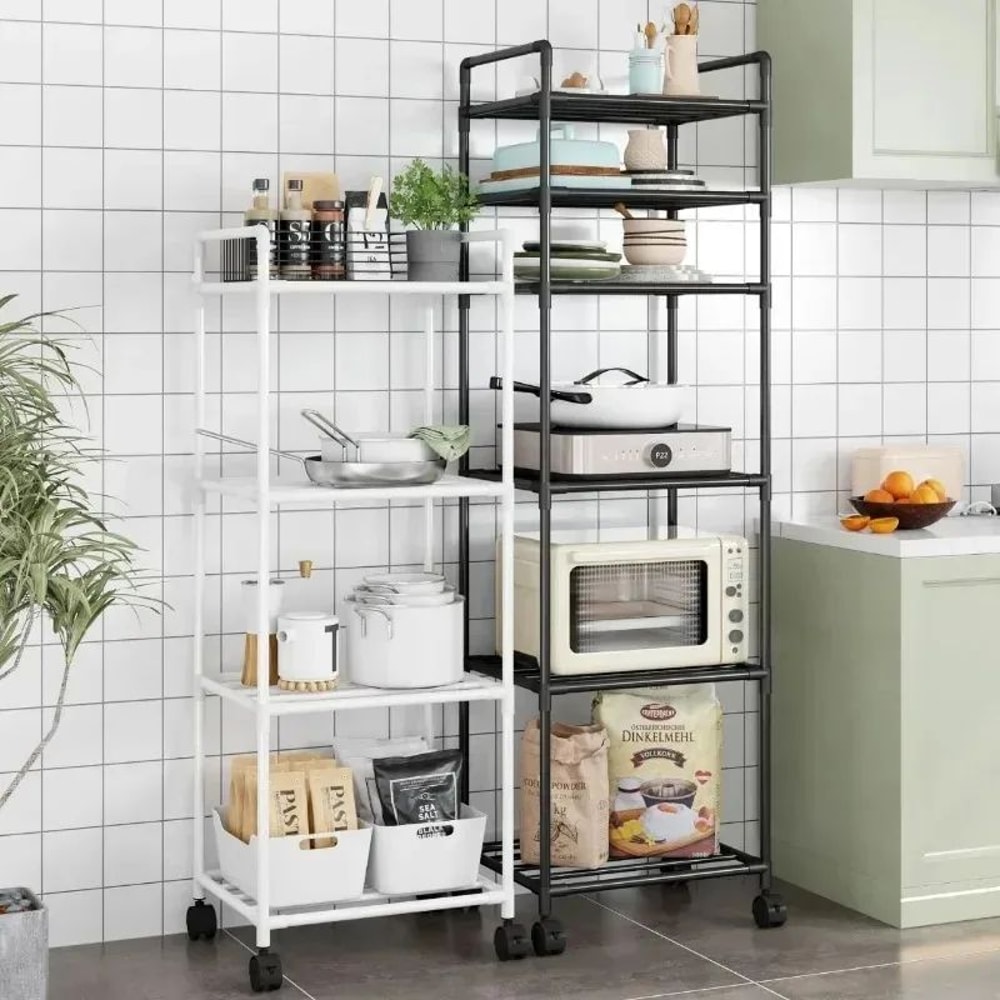 MultiLayer Kitchen Storage Rack Freestanding Pantry Organizer Shelf For Household Storage 0