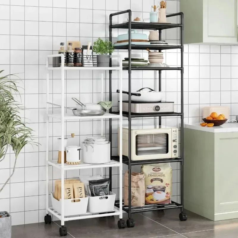 MultiLayer Kitchen Storage Rack Freestanding Pantry Organizer Shelf For Household Storage 0