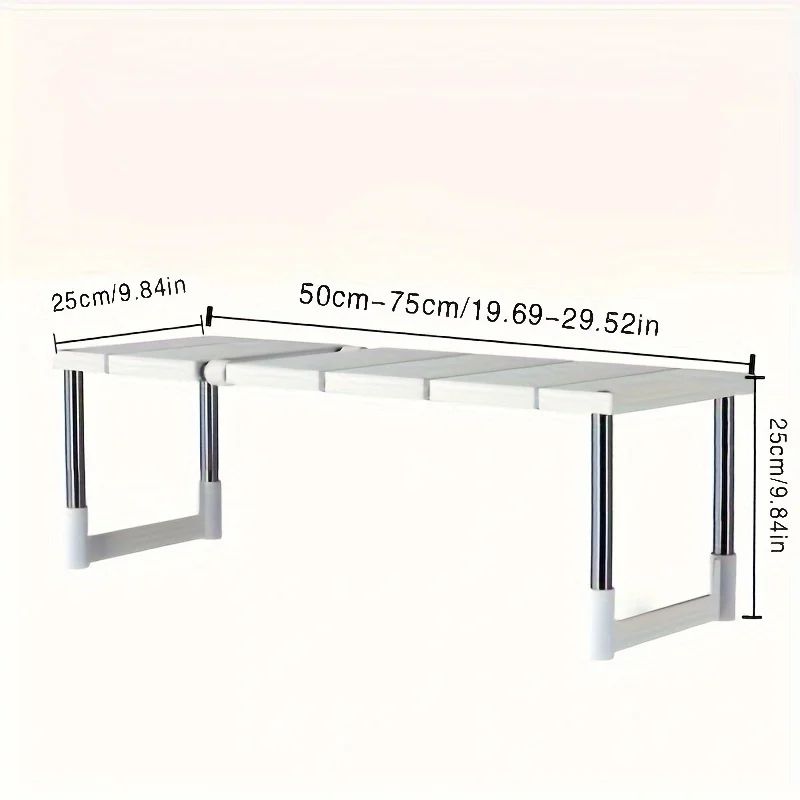 Adjustable Under Sink Storage Rack Expandable Kitchen Cabinet Organizer Pot Holder Shelf 2