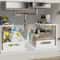 2Tier Sliding Under Sink Organizer Rustproof Metal Kitchen Bathroom Storage Rack 4