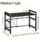 Expandable Microwave Oven Rack Kitchen Storage Shelf With 6 Hooks Organizer Holders 4