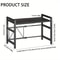 Expandable Microwave Oven Rack Kitchen Storage Shelf With 6 Hooks Organizer Holders 4