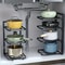 Adjustable Pot Rack Organizer Stainless Steel MultiLayer Kitchen Pot Pan Storage Rack 0