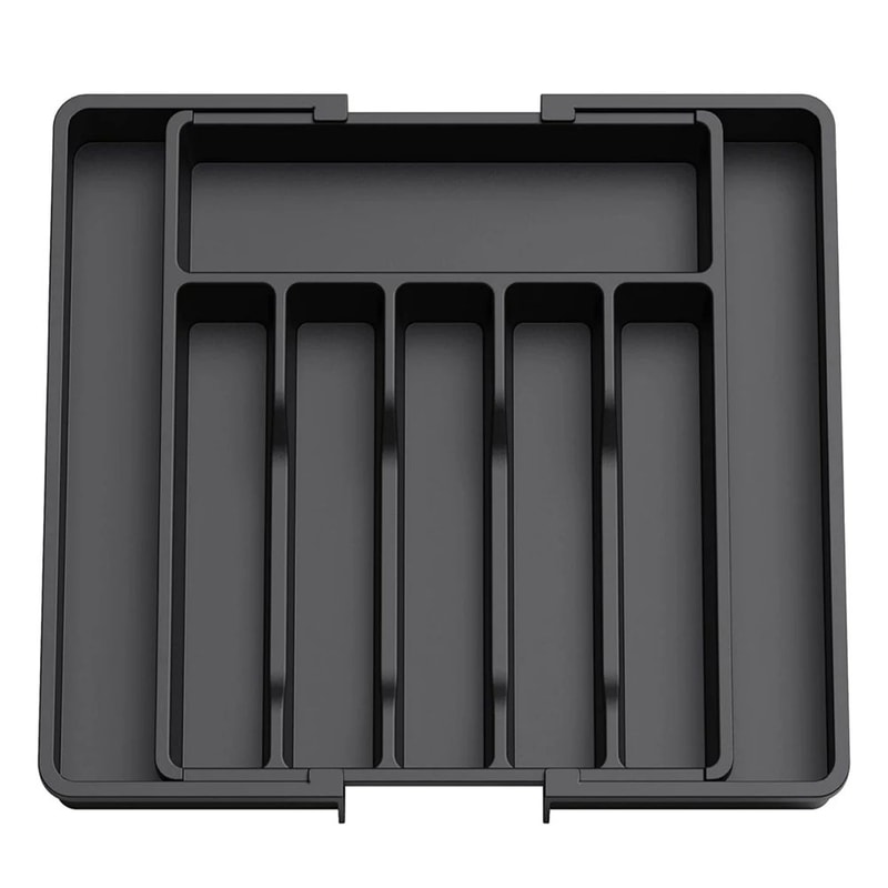 LMETJMA Expandable Silverware Organizer Tray Adjustable Kitchen Drawer Cutlery Holder 0