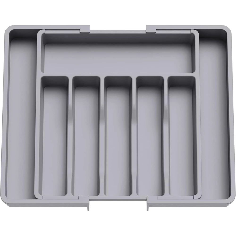 LMETJMA Expandable Silverware Organizer Tray Adjustable Kitchen Drawer Cutlery Holder 6