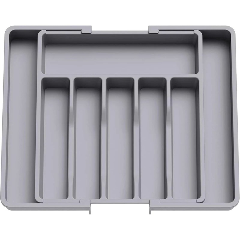 LMETJMA Expandable Silverware Organizer Tray Adjustable Kitchen Drawer Cutlery Holder 6