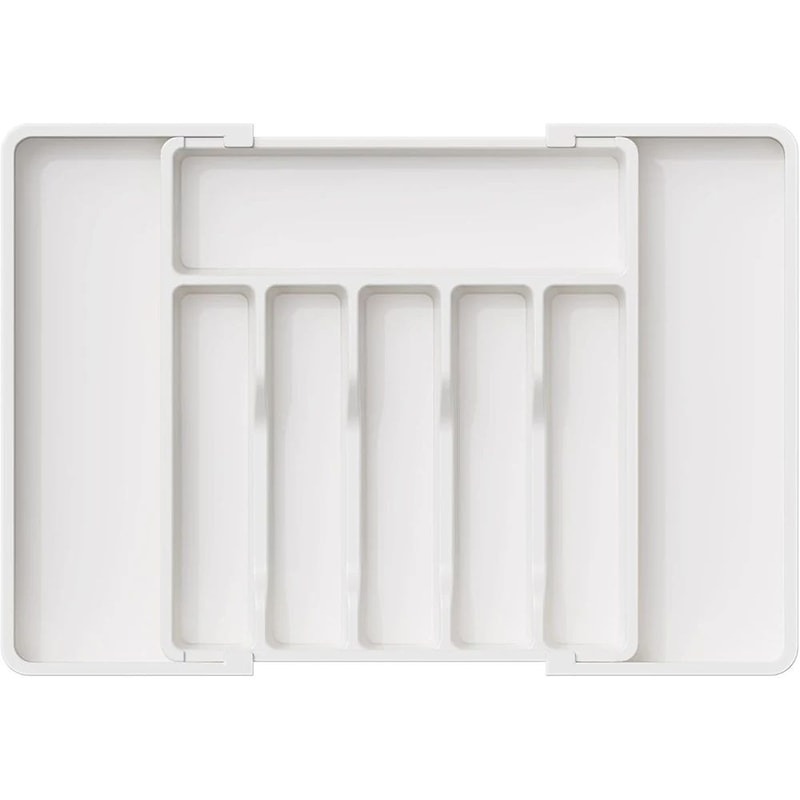 LMETJMA Expandable Silverware Organizer Tray Adjustable Kitchen Drawer Cutlery Holder 7
