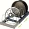 Expandable Stainless Steel Pot Lid Organizer Rack Adjustable Cookware Storage Holder 0