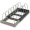 Expandable Stainless Steel Pot Lid Organizer Rack Adjustable Cookware Storage Holder 6
