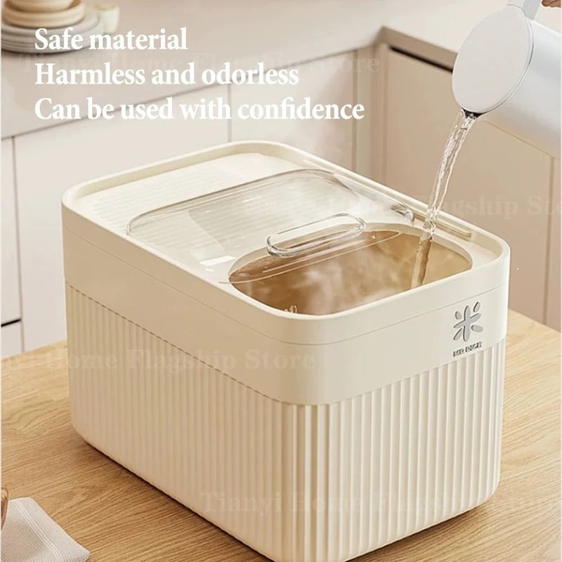Airtight Rice Storage Container With Lid MoistureProof InsectResistant Grain Storage Box 2