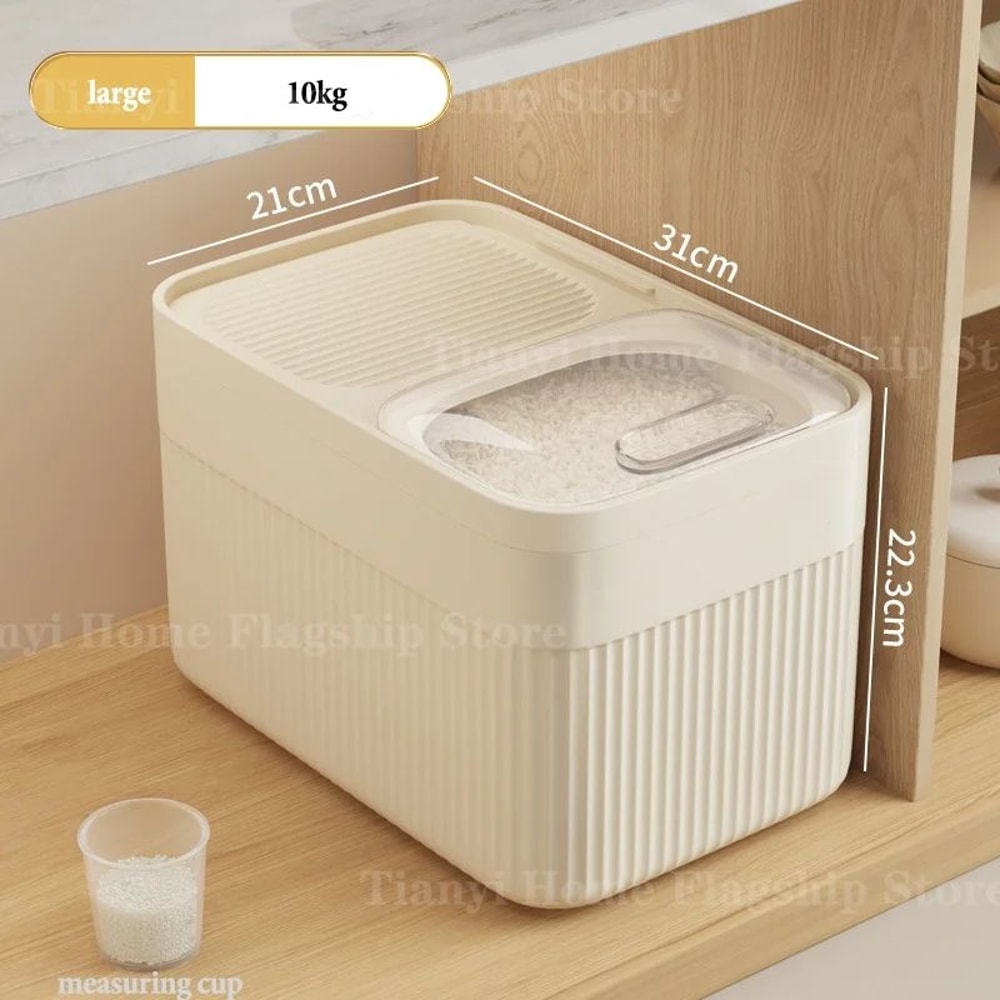 Airtight Rice Storage Container With Lid MoistureProof InsectResistant Grain Storage Box 7