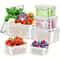 Fridge Food Storage Containers With Lids Strainer Fresh Produce Organizer Set 1